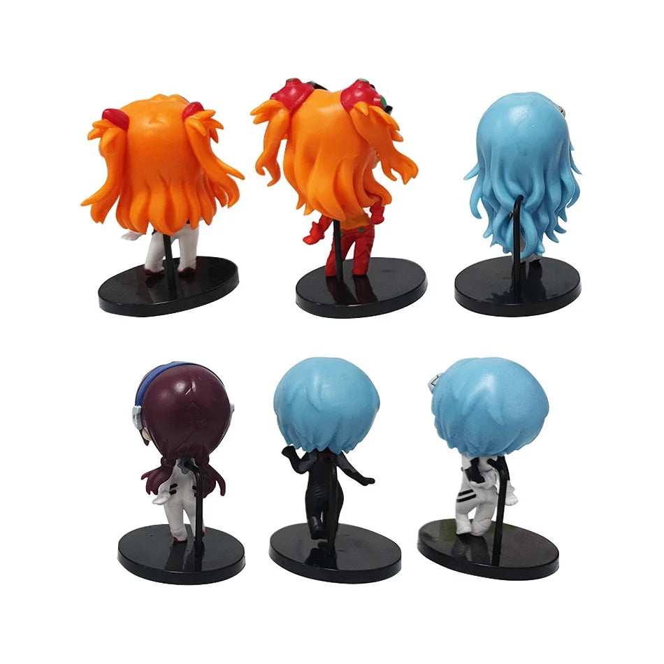 New q-version Anime Genesis Evangelion Figure EVA Ayanami Rei Asuka PVC Model Chassis Desktop Ornament Gift Doll Toy Hot