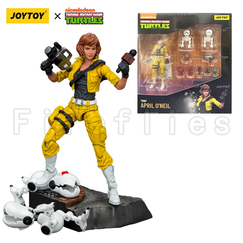 1/18 JOYTOY Action Figure Turtles Splinter April O'Neil Anime Model Toy