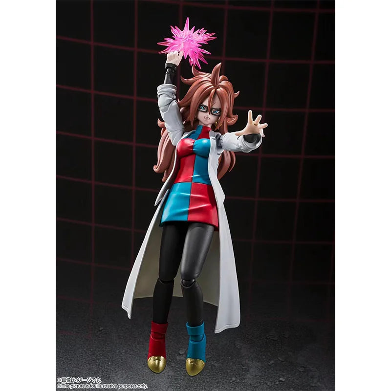 100% Original Bandai S.H.Figuarts SHF Dragon Ball Fighters Android 21 In Stock Anime Action Collection Figures Model Toys