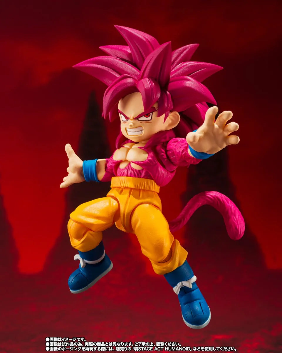In Stock Genuine BANDAI SHFiguarts Dragon Ball DAIMA Super Saiyan 4 Mini Son Goku Figure Anime Action Model Toy
