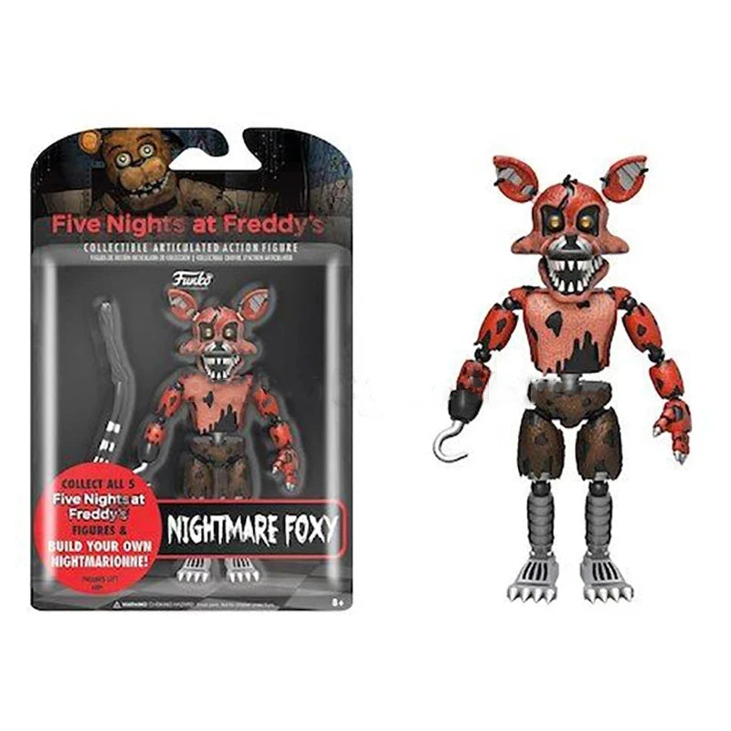 14cm FNAF Figures Nightmare Freddy Bonnie Foxy Chica Action Figure Movable Blacklight Freddy Frostbe Collection Toys