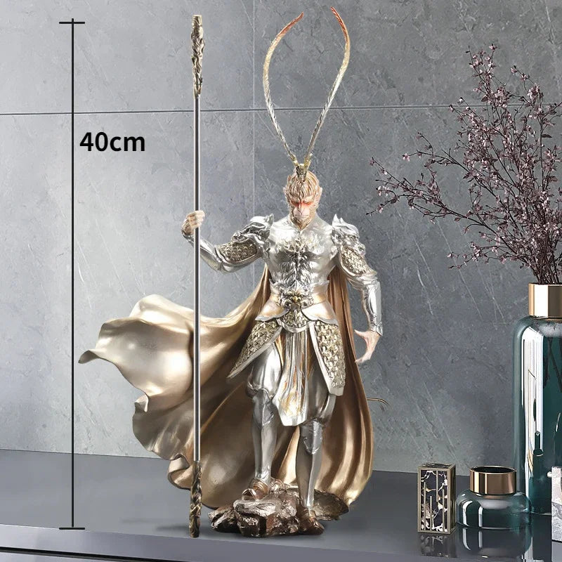 Black Myth Chinese Monkey King Sculpture Home Decoration Living Room Bedroom Desktop Ornaments Resin Crafts Gift