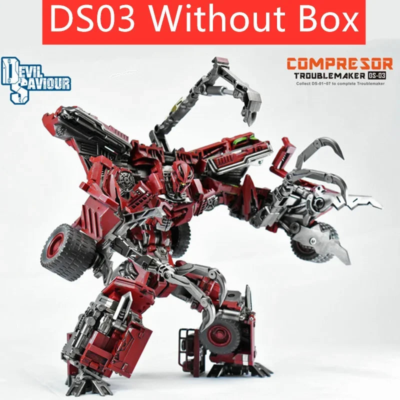 Devil Saviour Devastator DS01-08 The Ultimate Deformation Robot Toy with Mixer Car and Grab Bucket Action Figure Troublemaker