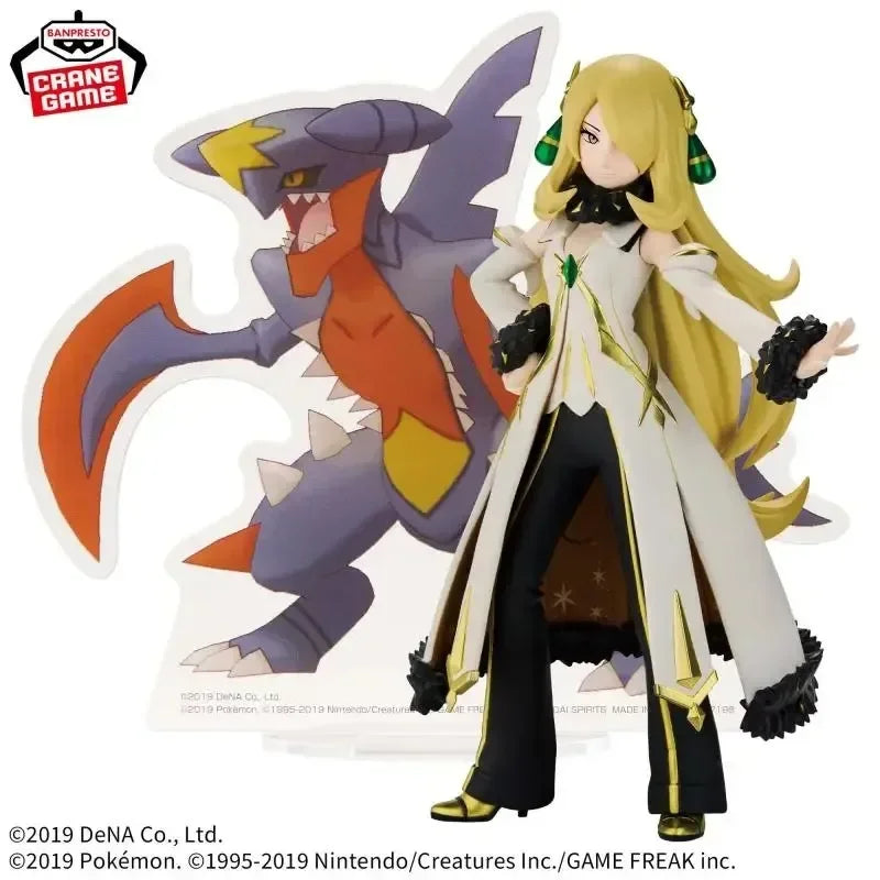 Bandai Pokemon Masters EX Panel Spectacle Arcues Cynthia  Mega Garchomp Figure Figures Anime Model Genuine Toy Gift Doll AS