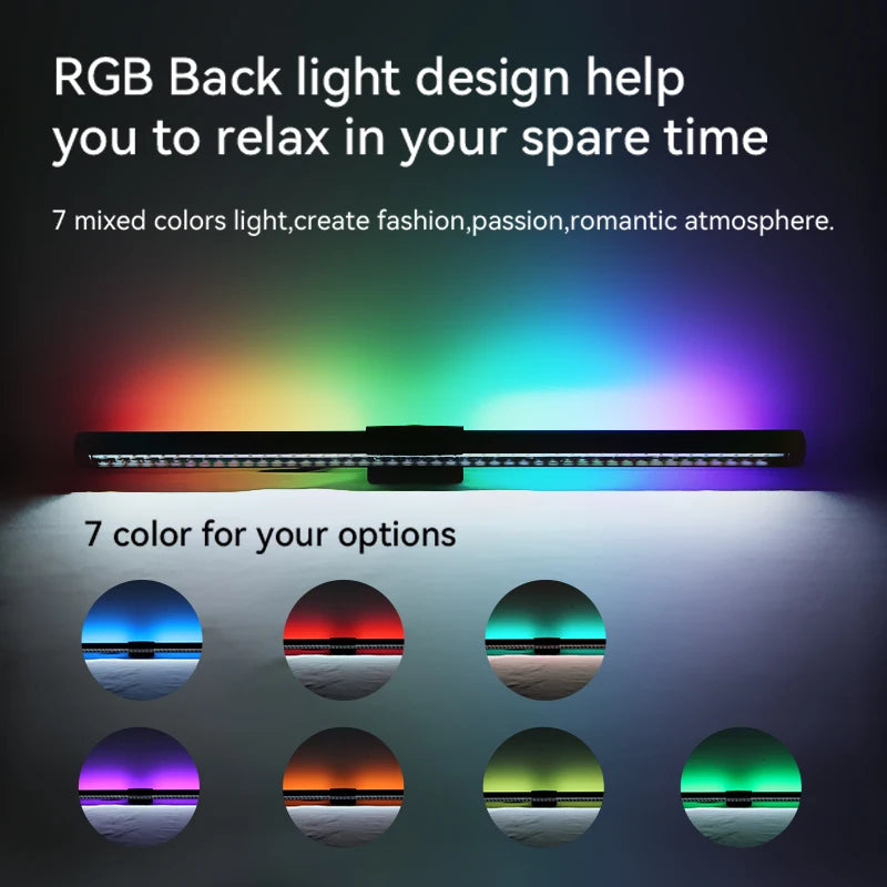 LED Monitor Light Bars Computer Lamps Screen Hanging Light Stepless Dimming PC Monitor Lamp for Gaming Office Study Bedroom