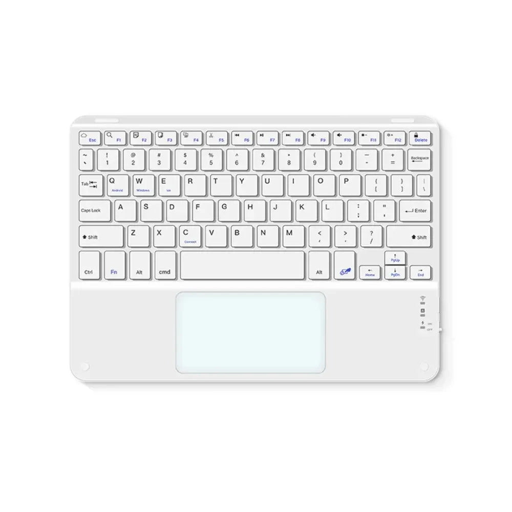 Spanish/English Bluetooth Keyboard 10 inch for iPad Air Pro Wireless Rechargeable Keyboard for Phone Tablet Laptop Universal
