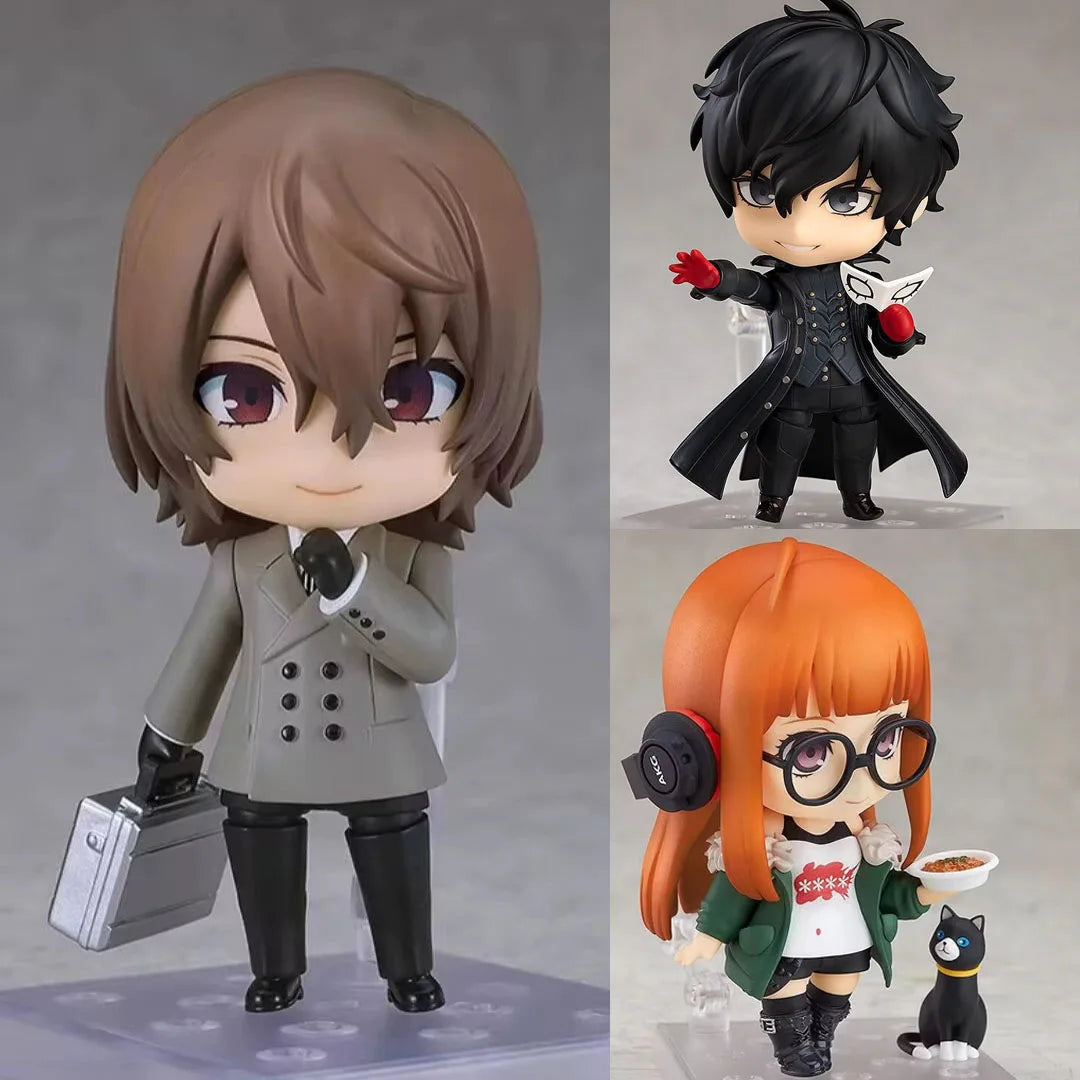 Q Version 2706# Akechi Goro 989# Amamiya Ren 963# Sakura Futaba Figures PERSONA Game Model Doll Set Toy Movable Collection Gift