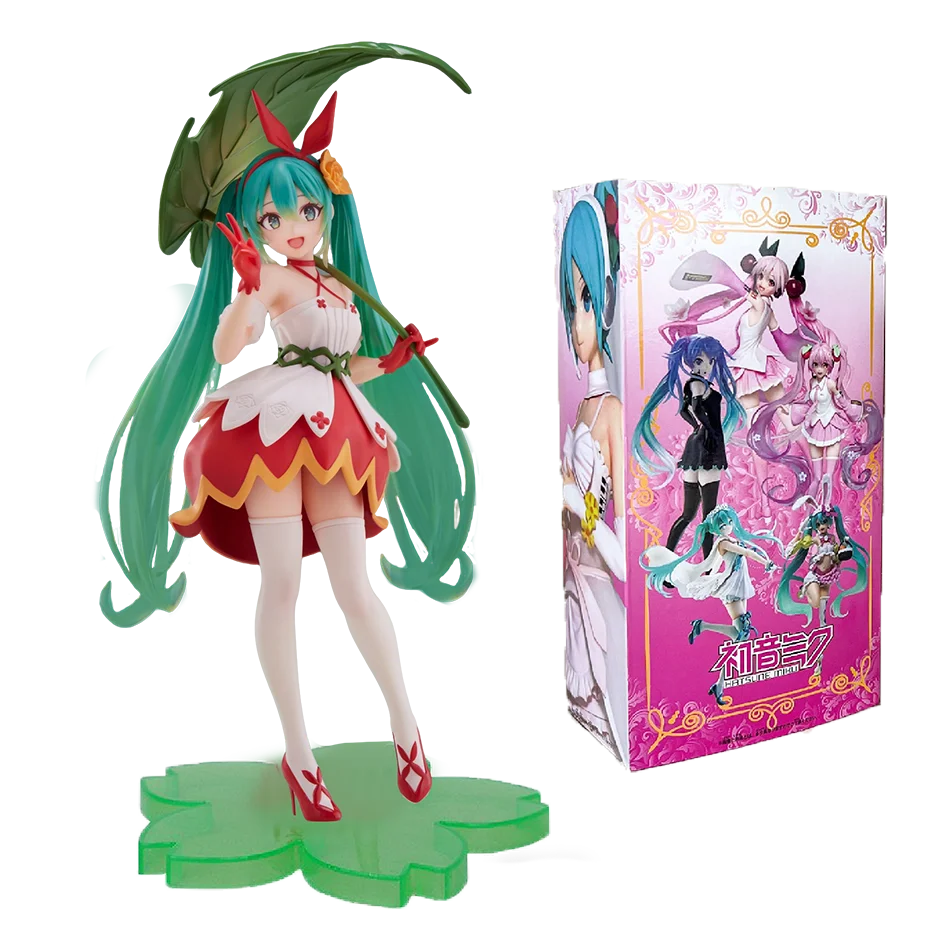 New 18cm Anime Hatsune Miku Figure Sexy Ornaments Puss in Boots Kawaii Car Decoration Thumbelina Collectible Model Gifts