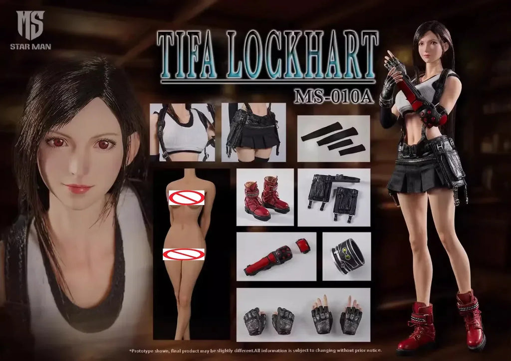 In Stock STAR MAN MS-010 1/6 Tifa Movable Eyes Action Figure 12'' Female Soldier Figurine Full Set Collectible Model Toy