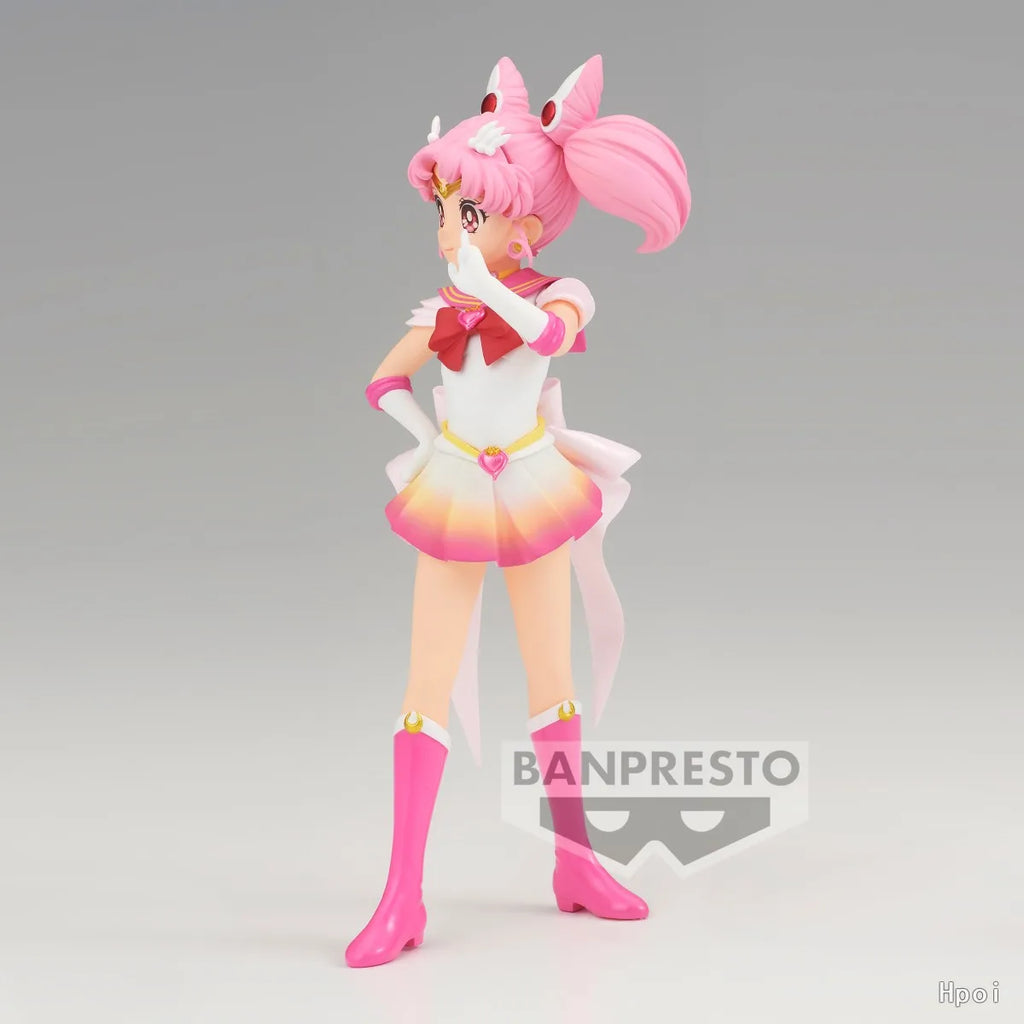 2Pcs Anime Sailor Moon Tsukino Usagi Unique Charm Sailor Moon Eternal Super Sailor Satsuki Model Toy Gift Action Figure 16CM