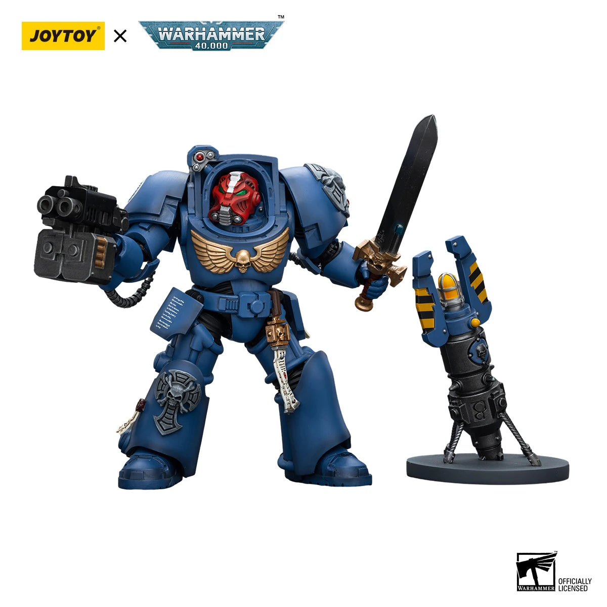 JOYTOY Warhammer 40K 1/18 Action Figures Ultramarines Terminator Squad Storm Bolter Assault Cannon  Anime Model Toys Gift