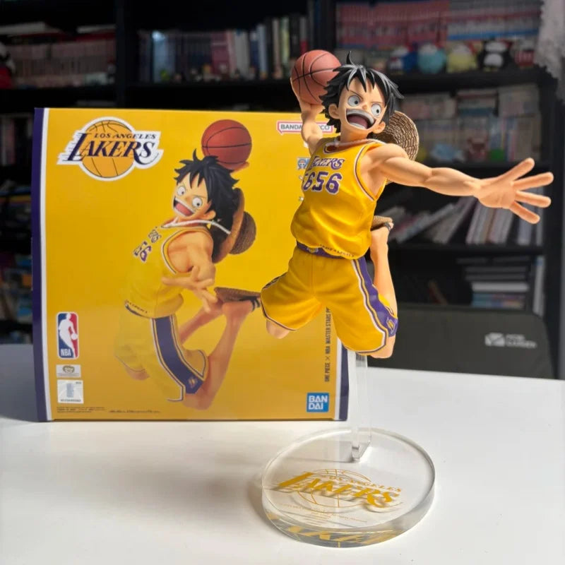 Bandai Banpresto One Piece × Nba Msp Monkey D. Luffy Co-Branded Authentic Figure Desktop Ornament Gift Collection Model Genuine