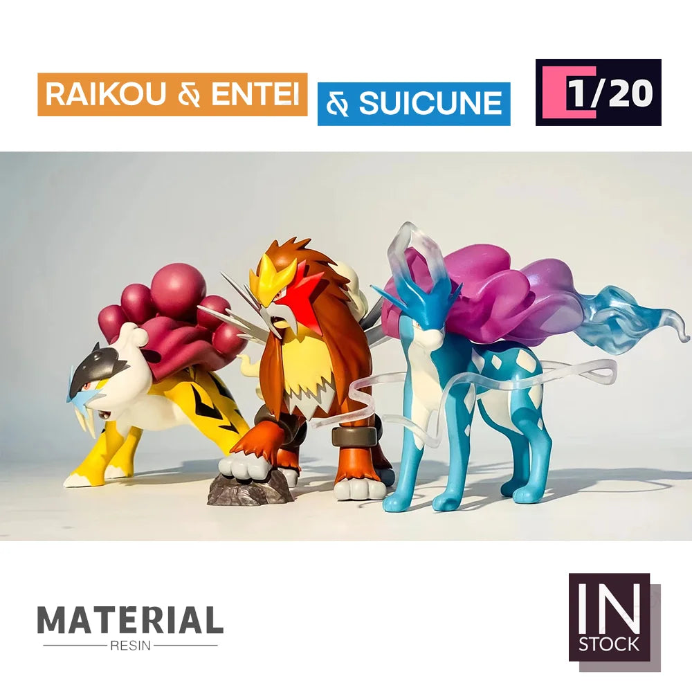[IN STOCK] 1/20 Resin Figure [BQG] - Raikou & Entei & Suicune