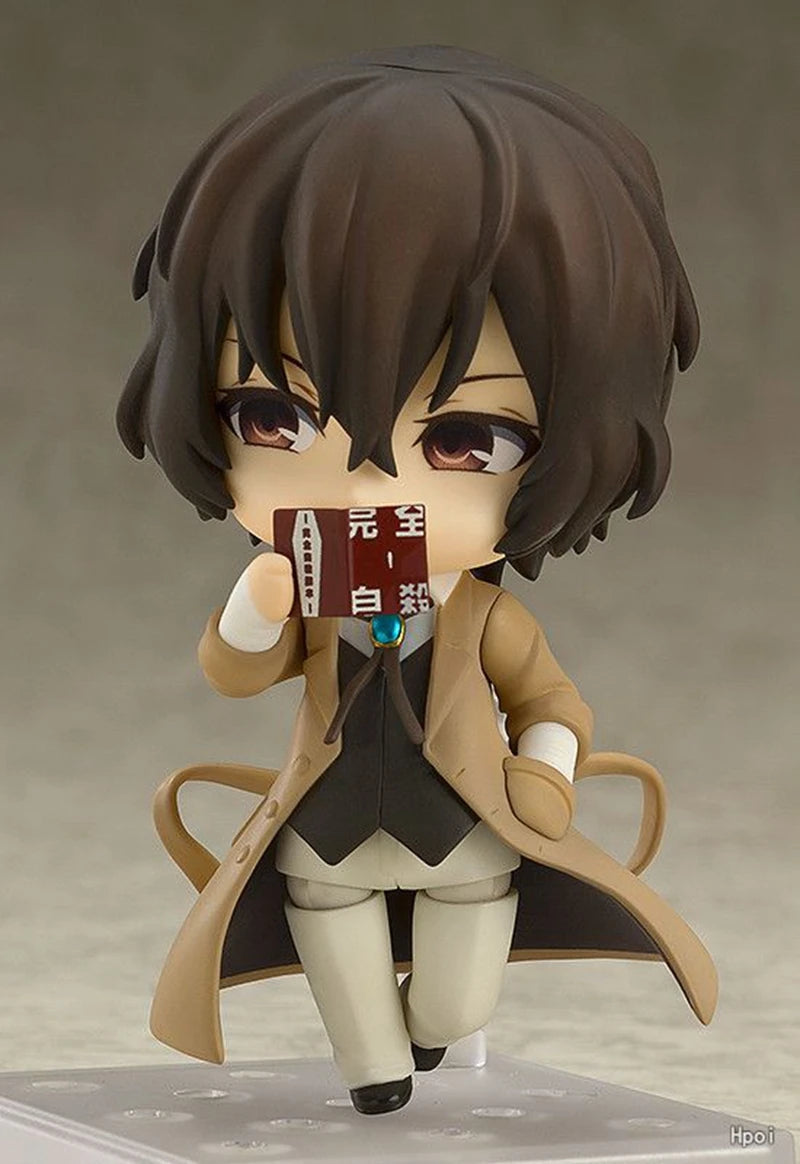 10CM Anime Bungo Stray Dogs Dazai Osamu Figure Action #657 Replacement Face Accessories Model Toy Gift Collection PVC OB11