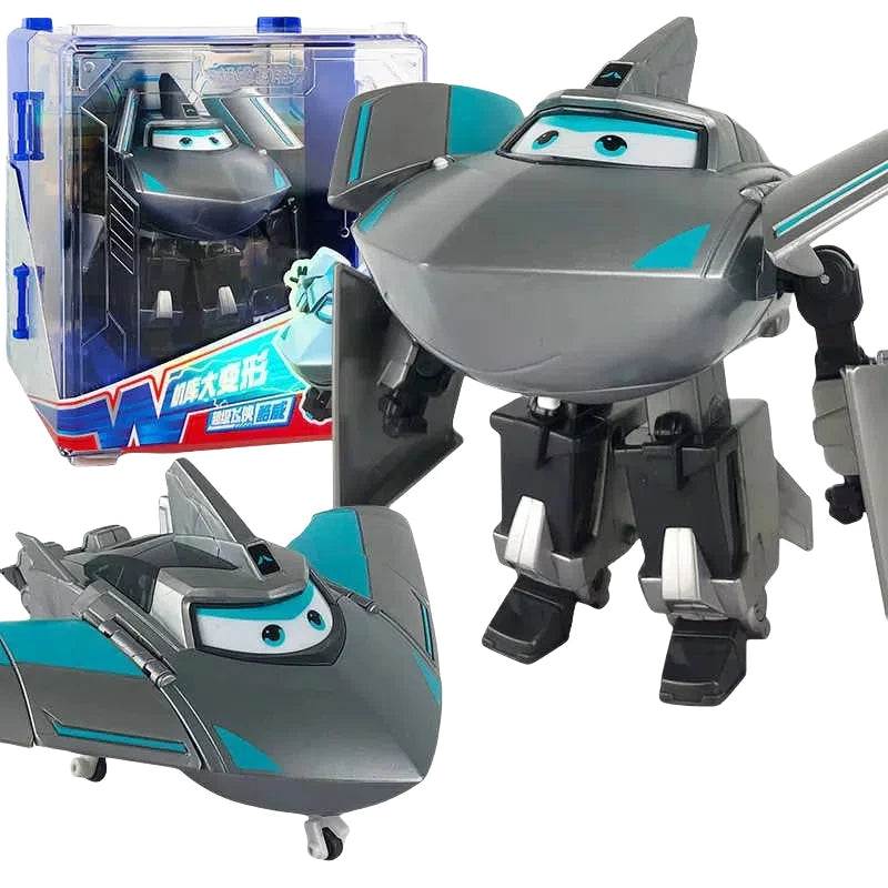 Hot New Super Wings Large Transformation Anime Transformation Flat Robot Action Character Transformation Toy Children'S Gift