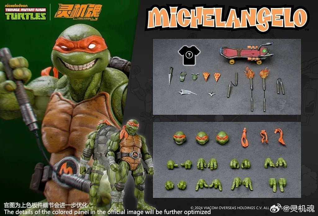 【FS】In Stock Memory Toys Ling Ji Hun TMNT Michelangelo Action Figures Models Toys Gifts