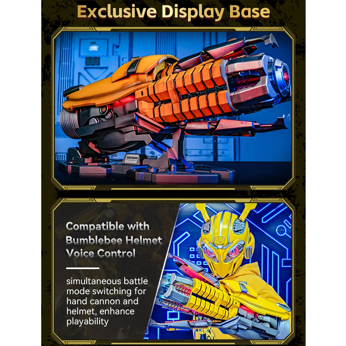 HIPLAY Killerbody Transformers BumbleBee Hand Cannon 1:1 Wearable KB20069-91 CosPlay