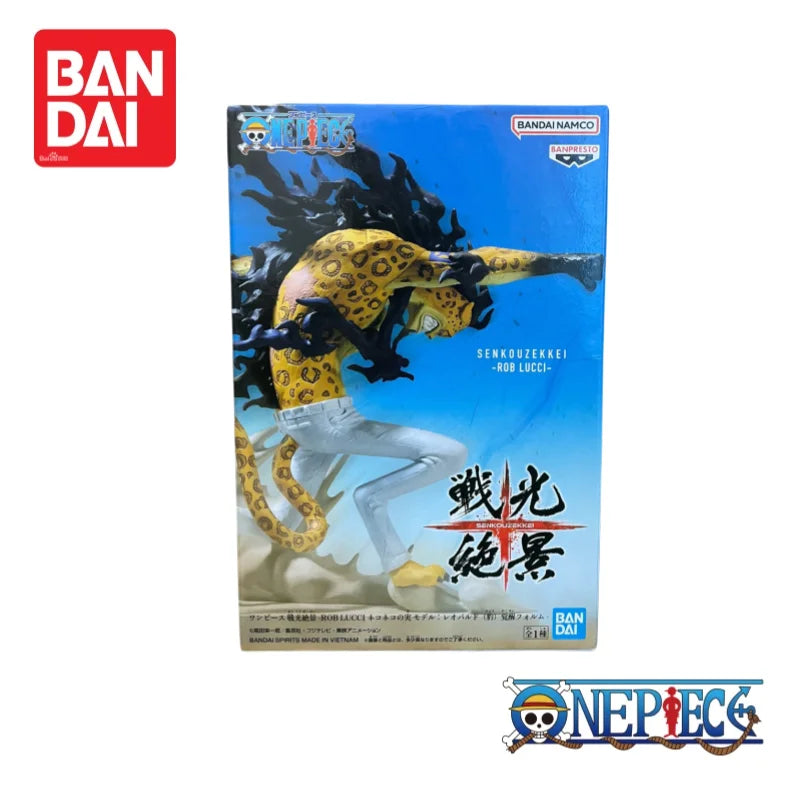 In Stock Original Bandai Banpresto One Piece Monkey D Luffy and Rob Lucci Figurine 100% Genuine Action Figure Anime Merchandise