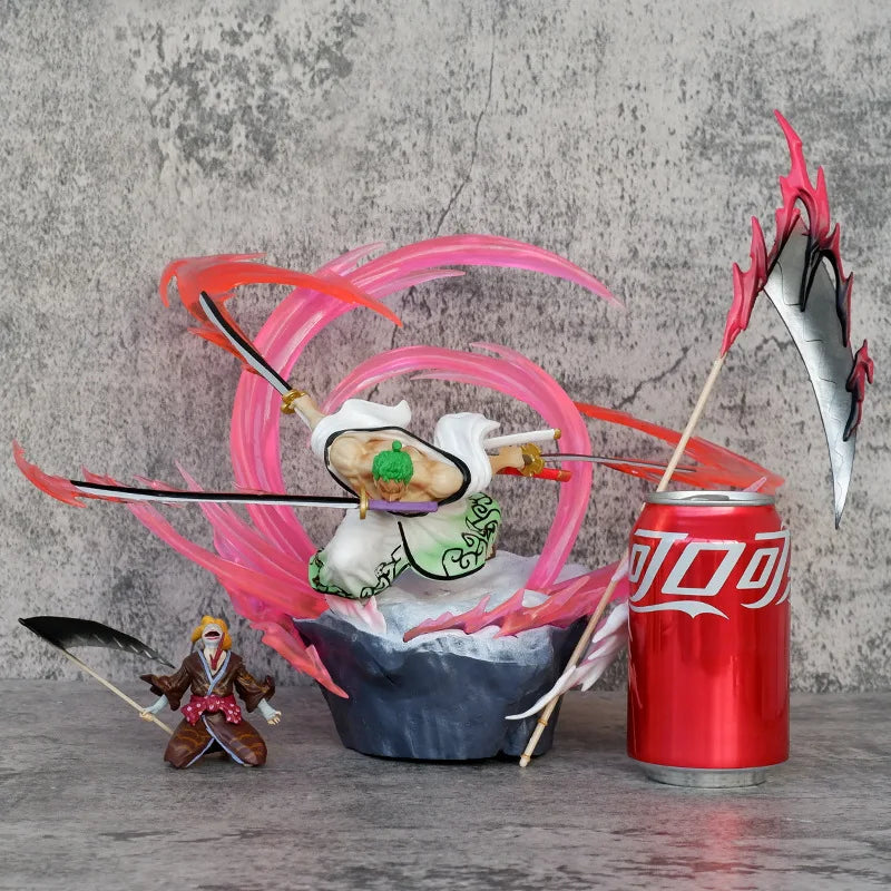 25 cm One Piece Anime Figur Al Purgatory Ghost Chopping Roronoa Zoro Vs Killer PVC Action Figur Sammlung Modell Spielzeug Geschenk