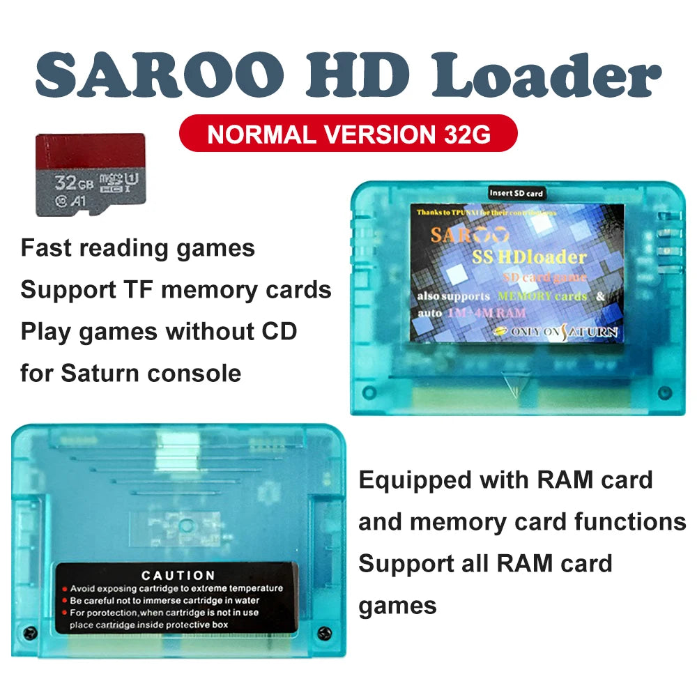 Saturn HD Loader SAROO Support English Menu SS Everdrive Cartridge Use TF Card Read ISO Adapter For SS Console
