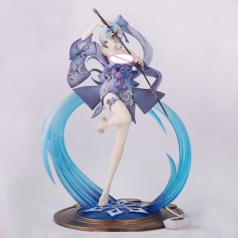 25cm Genshin Impact Anime Game Peripherals Kamisato Ayaka Princess Egret PVC Model Anime Game Figure Simulation Gift for Holiday