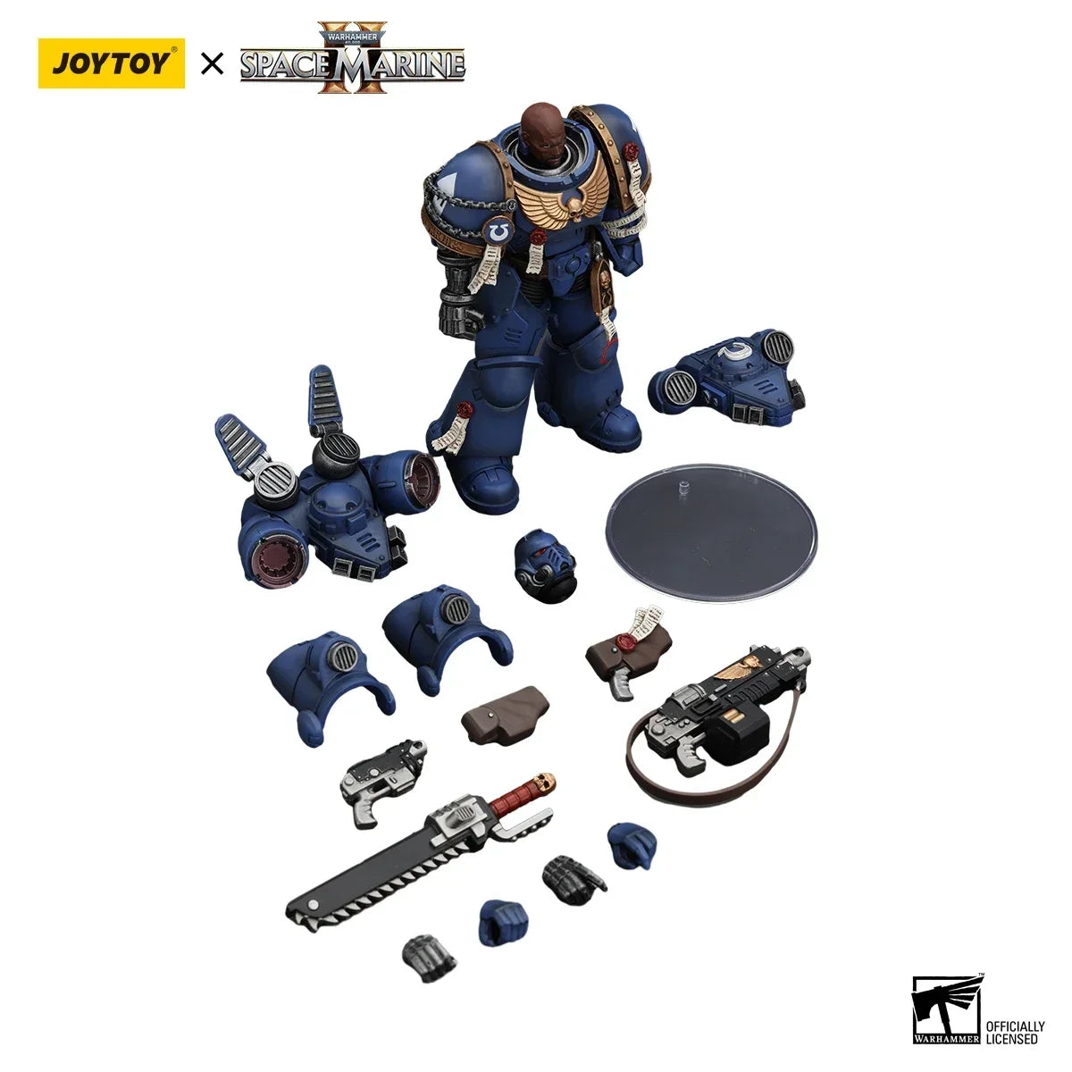 【In Stock】JOYTOY Warhammer 40K Ultramarines Lieutenant Titus Gadriel Chairon Anime Model Toys Collection 1/18 Action Figures