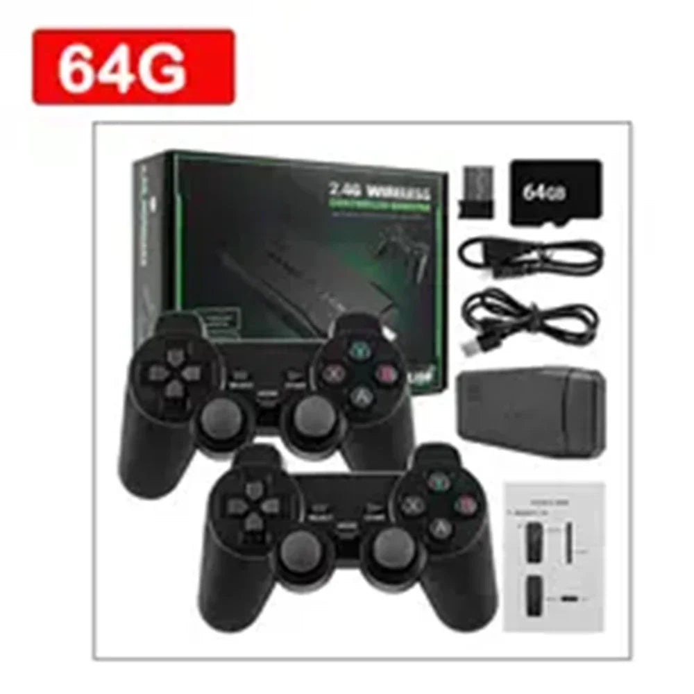 Retro Game Console with 64GB Storage - 20,000+ Preloaded Games, 4K HD HDMI TV Stick & Wireless Controller for PS1/N64/SEGA