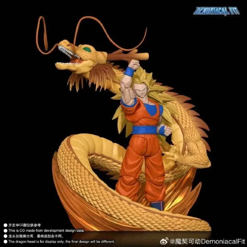 New Product Demoniacal Fit SHF Dragon Ball Z GT Super Saiyan SSJ Goku Dragon Blaster Dragon Fist Explosion Anime Action Figure