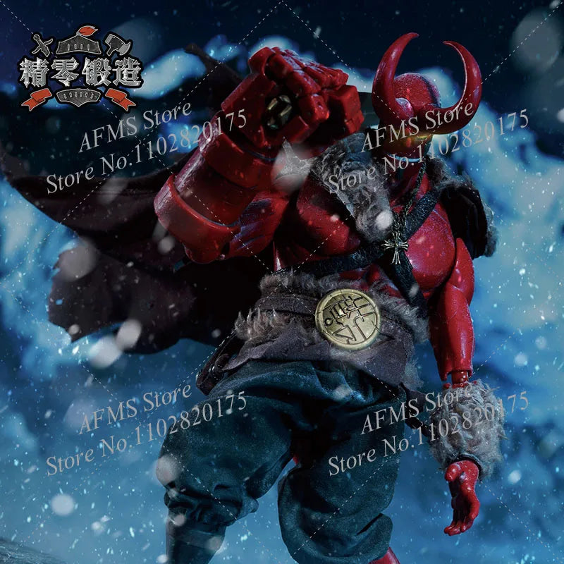1/12 Scale Collectible Figure Hellboy Plush Cloak Belt Pants Clothing Set For 6Inch Men Soldier Action Figure Model Dolls