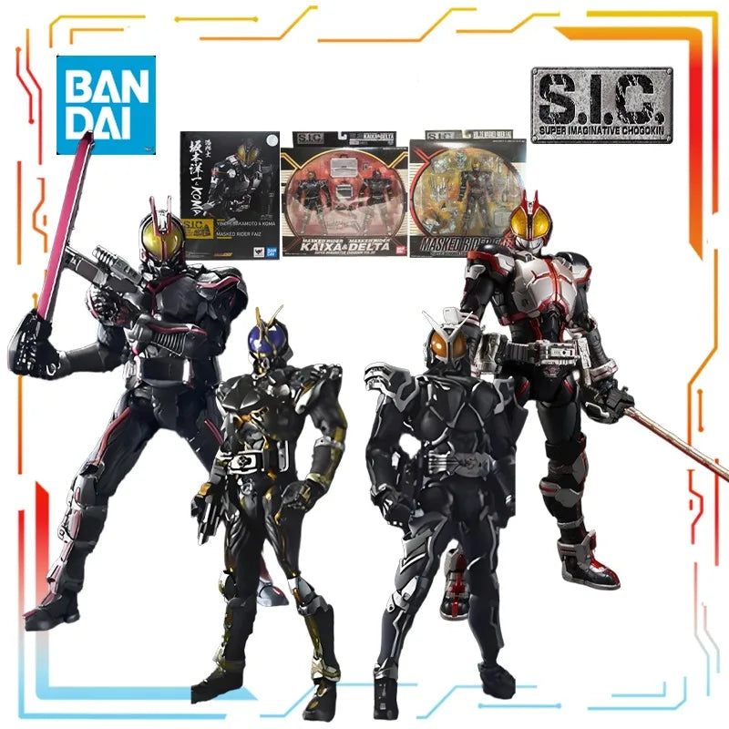 Bandai Original S. I.C. Finished Product Movable Exquisite Doll Series Kamen Rider 555 Anime Toys Model Festival Gift for Boys