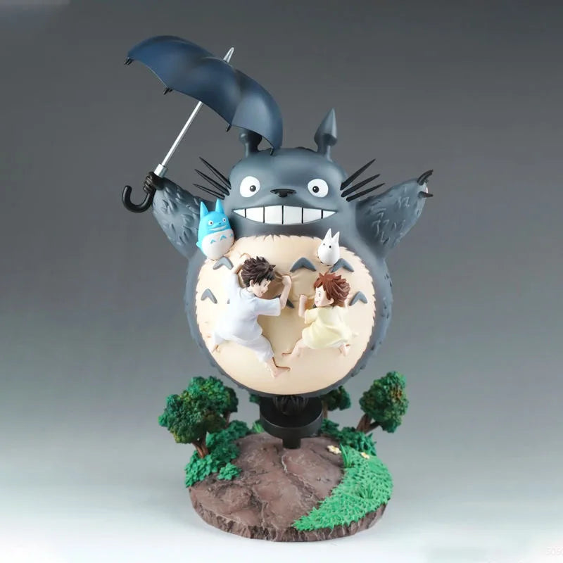 Bandai 19Cm Hayao Miyazaki Animel Peripheral Desktop Ornaments Two-dimensional Statue Model Cute Totoro Healing GK Figure Gift