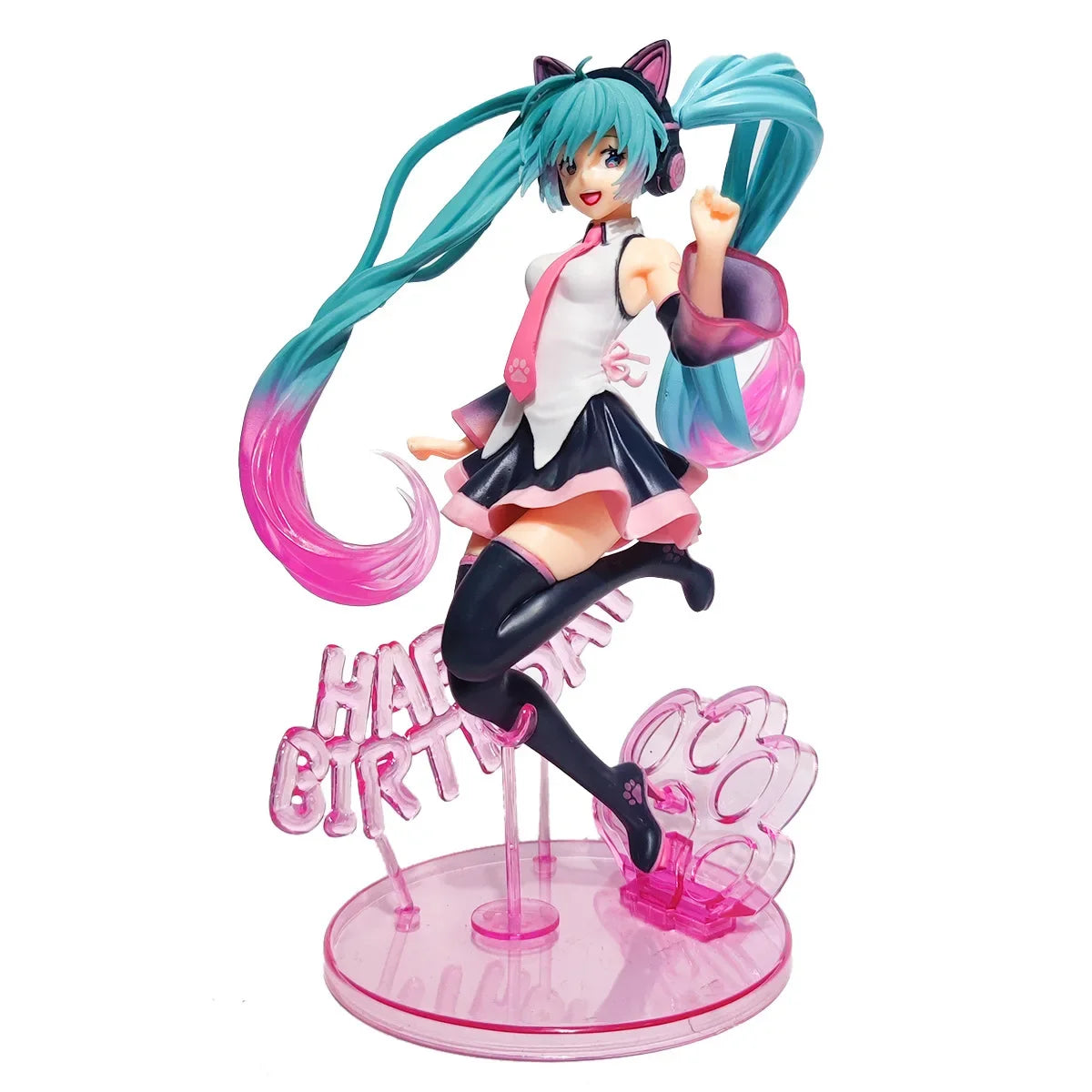 23CM Anime Hatsune Miku Figure Vocaloid Miku Love Action Figure Manga Kawaii Statue Dolls Model Toys for Girl Gift