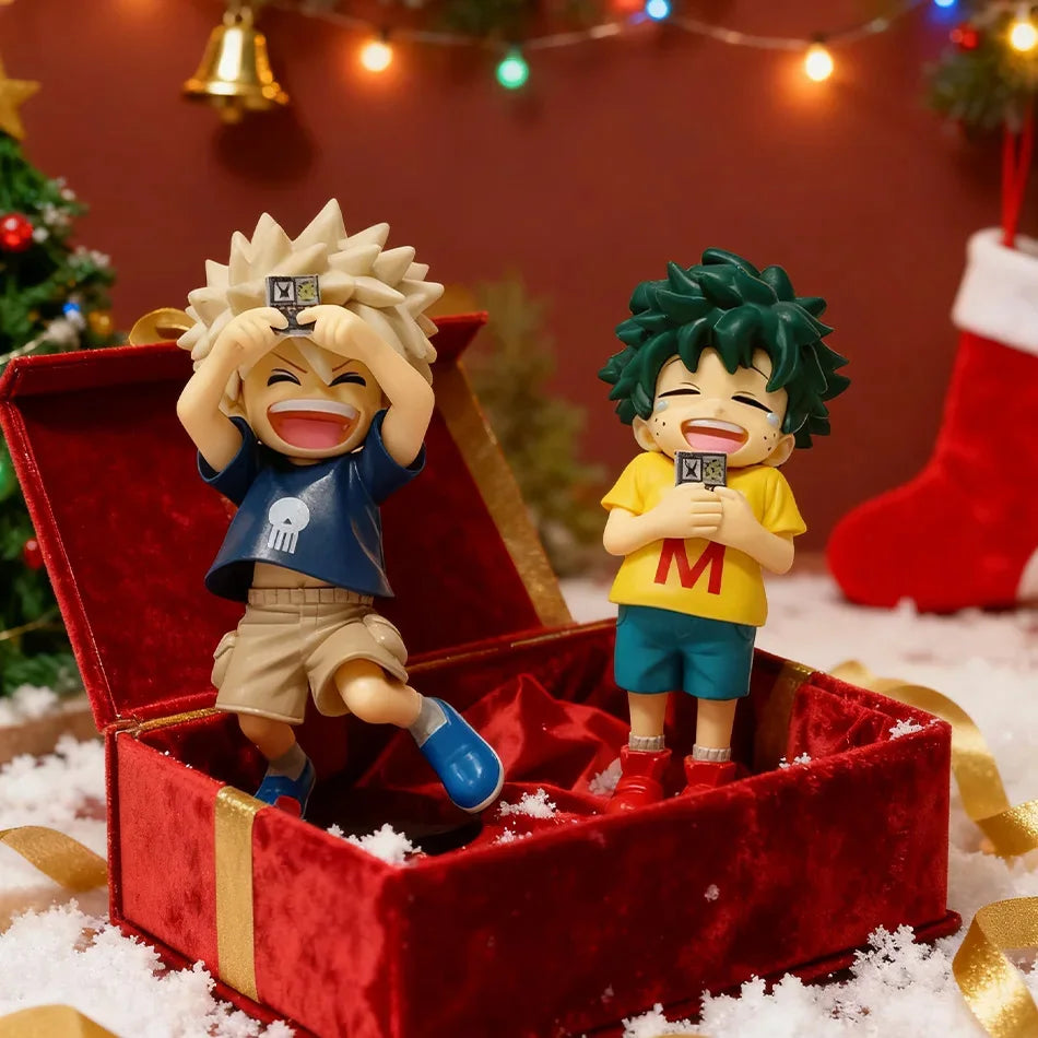 Anime Figure Bakugo Boku Midoriya Izuku Action Figure cute Q-version model Collection Anime Hero Katsuki Bakugo figura Gifts