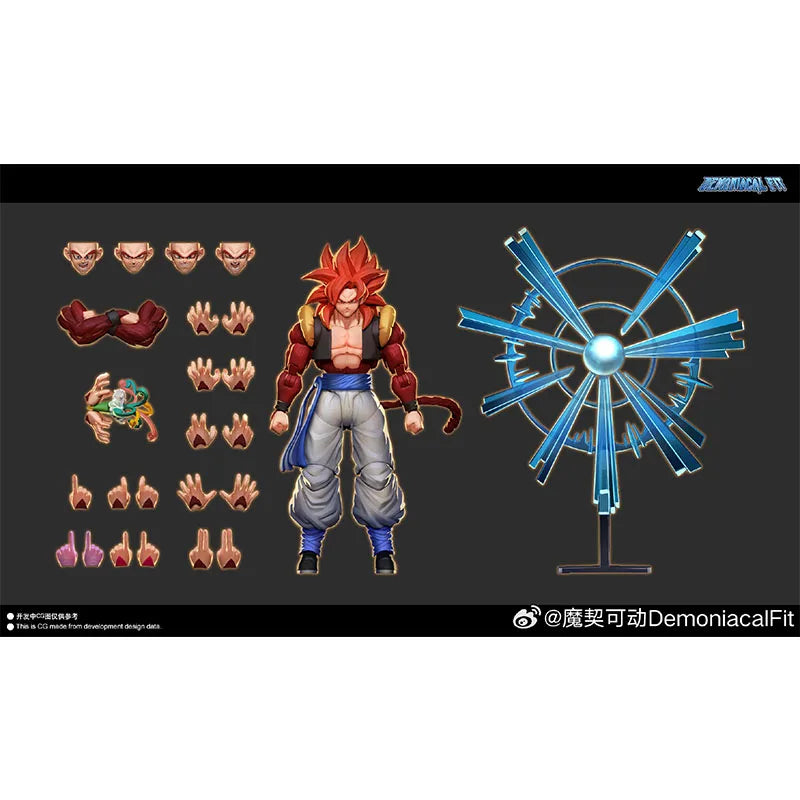 Dämonische Passform Gogeta Figur Dragon Ball GT Super Saiyan 4 Gogeta 3.0 Anime Actionfiguren Figur Modell Spielzeug Geschenke