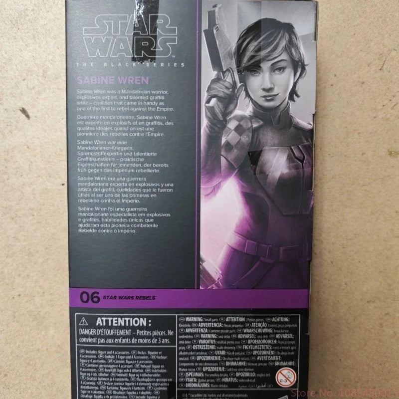 New Star War The Black Series Sabine Wren Bounty Hunter Action Figure Toys Collection 6-Inch Model Children Birthday Gifts