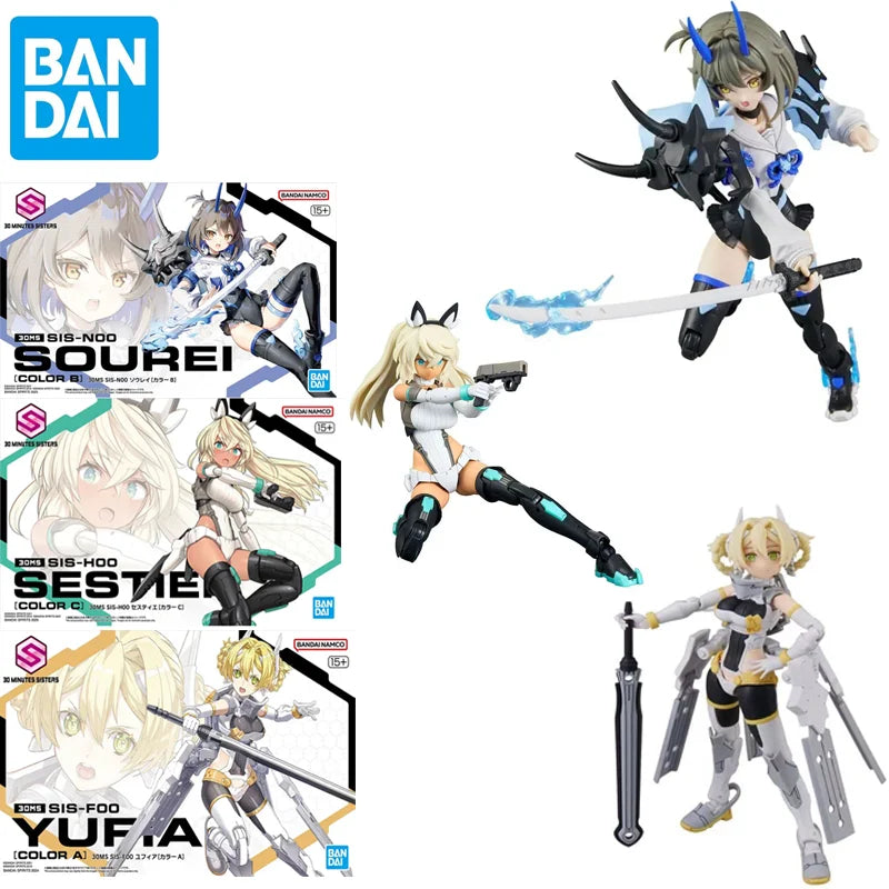 In Stock Original Bandai 30MS SIS-H00 SESTIER COLOR C SIS-N00 SOUREI COLOR B SIS-F00 YUFIA  Assembly Model ornament Toys gifts
