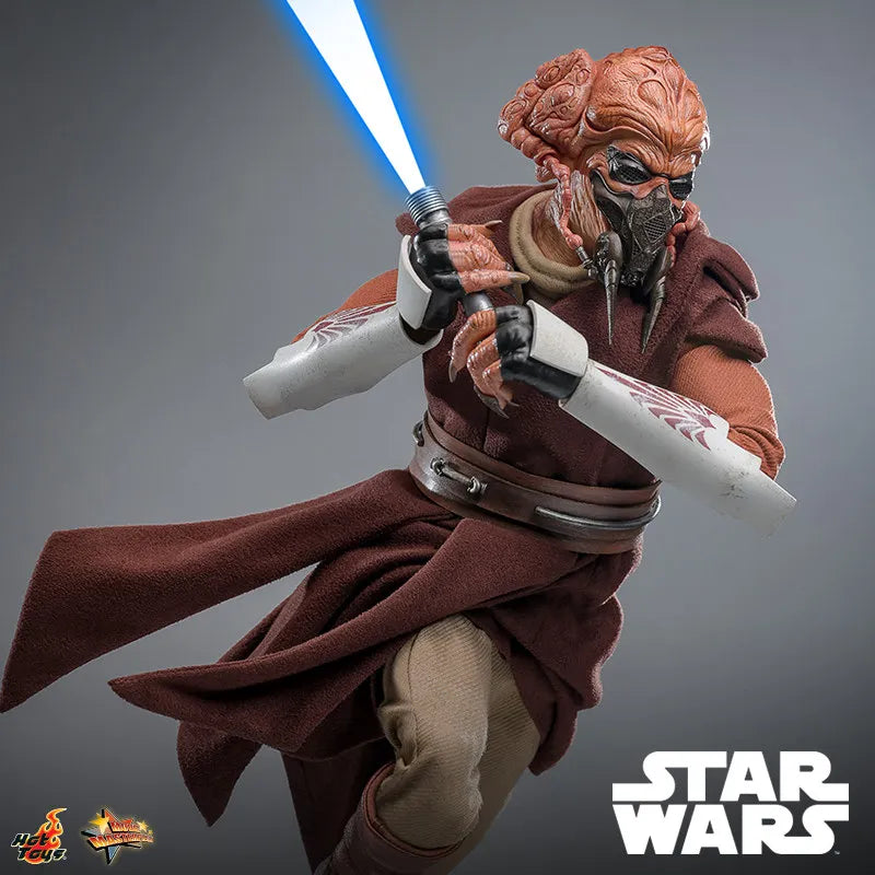 Hot Toys MMS785 Star Wars Episode III Plo Koon 1/6 Scale Collectible Action Figure LED Lightsaber Toy Model Gift for Fans