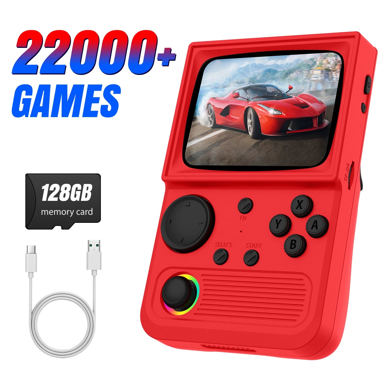 WDYQJE R36T Retro TV Handheld Game Console EmuELEC System 3.5" IPS Screen Portable Pocket Video Game Player children kids gift