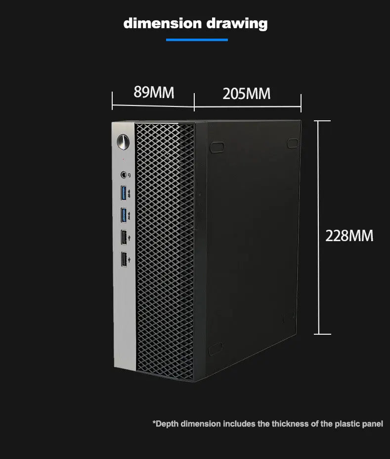 ITX Computer Case HTPC Chassis Mini ITX Case 1u Power Supply Case with 4 USB 17*17 Motherboard