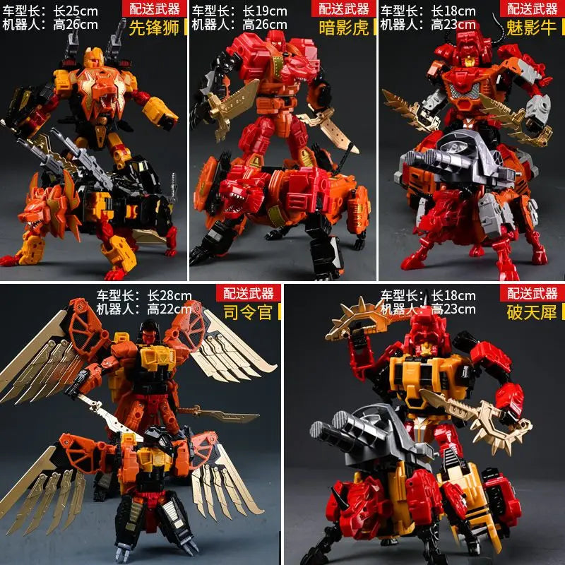 JINBAO Predaking Bruticus Transformation Toys 5IN1 Combiner Robot Model Predacons Rampage Brawl Swindle Onslaught Action Figure