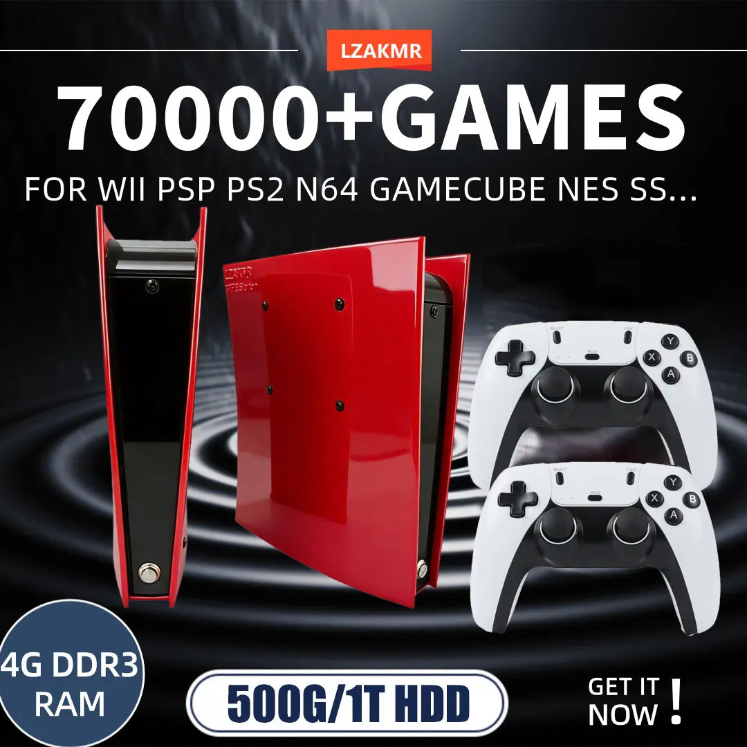 Retro Game Console X2 Batocera I3-3110M 1TB HDD 70,000+ Games 60+ Emulators for PS2 Wii PSP GC N64 4K HD TV Wireless Controller