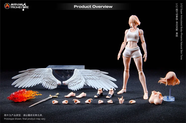 Pre-sale Promecore 1/12 Female Super Soft Body 6-inch White and Yellow Skin BattleGirl Action Figure Complete Set OfCollectible