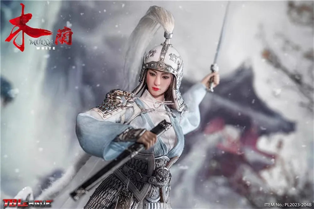 1/6 TBLeague PL2023-204B White Version Princess Female Warrior Hua Mulan Full Set Moveable Action Figure Gift For Fans Collect