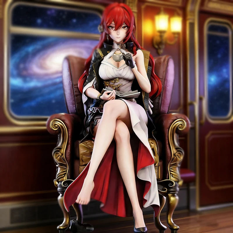 24cm Anime Honkai Star Rail Action Figure Game Toy Himeko Figures GK Sitting Statue PVC Model Collectible Birthday Gifts