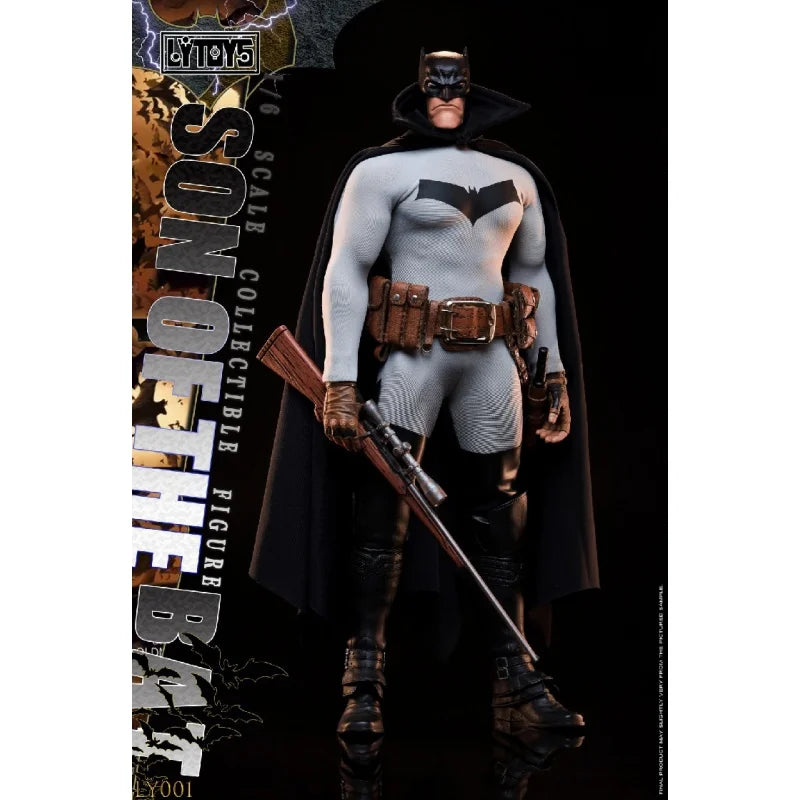 LYTOYS Batman Bat Son Action Figure LY001 Original Cloth Gown Collectible Superhero High Detail Sculpt Movable Joints Toy Gift