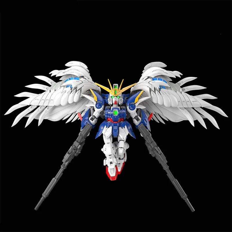 Bandai Original MGSD XXXG-00W0 WING GUNDAM ZERO EW Anime Actionfigur Zusammengebauter Modellbausatz Robotersammlung Spielzeuggeschenk für Kinder