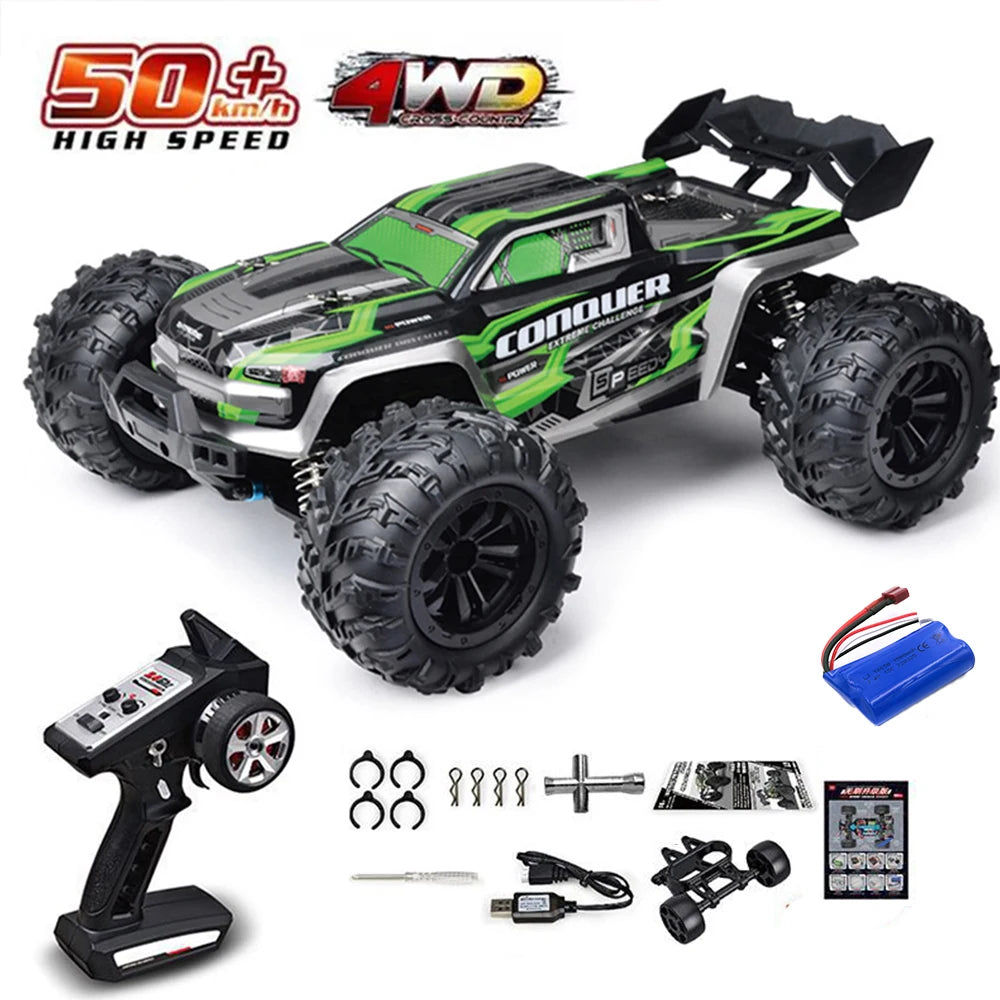 1:16 75KM/H or 50KM/H 4WD RC Car with LED Remote Control Cars High Speed Drift Monster Truck for Kids Vs Wltoys 144001 Toys