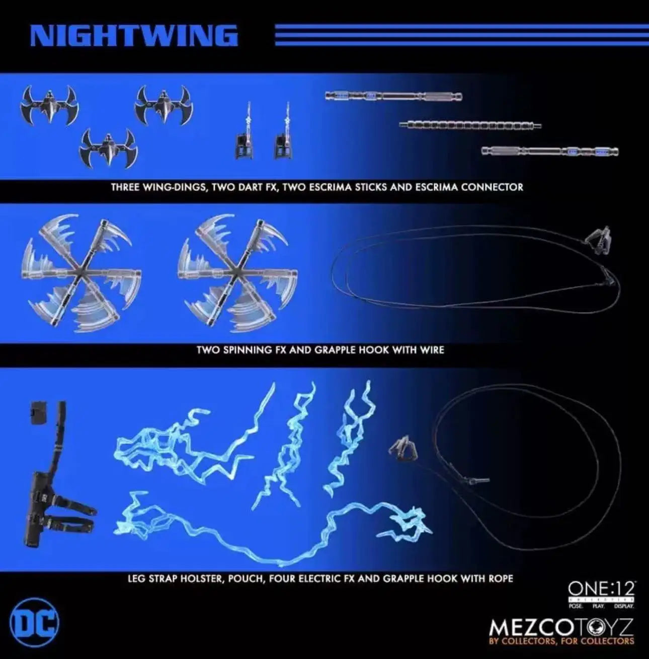 MEZCO Ant ONE:12 Batman Animation Nightwing Nightwing Action Figure