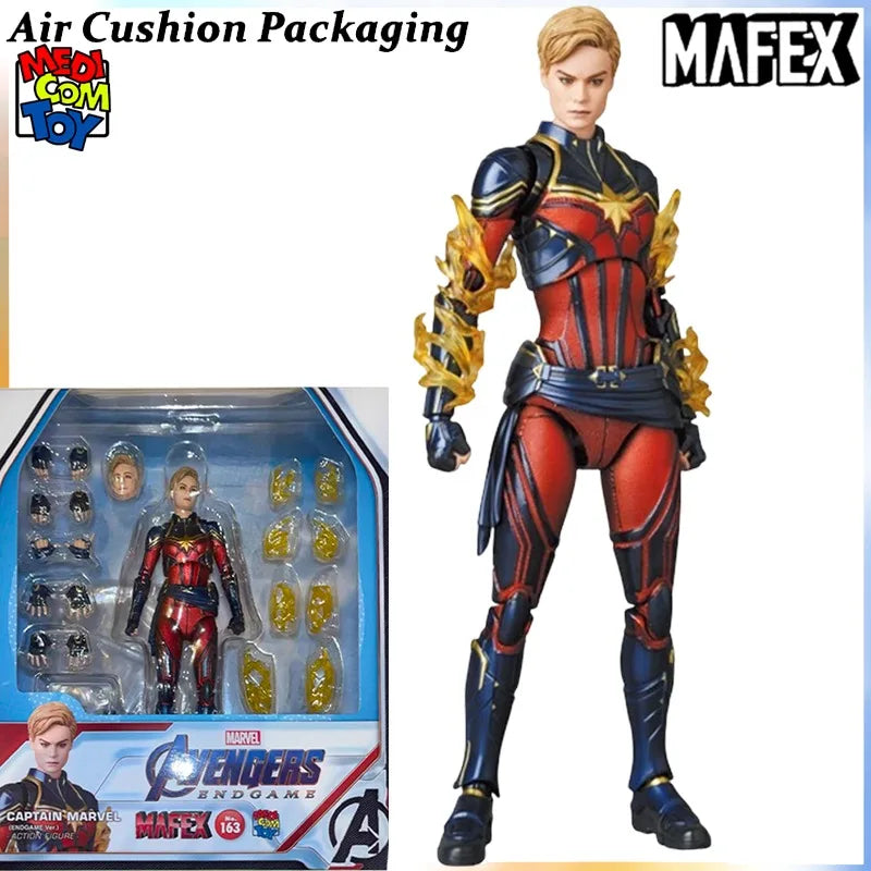 MEDICOM TOY Genuine MAFEX Series SIron Man Iron Spider Man Captain America Armor No. 85 Superhero Action Figures Model Toys