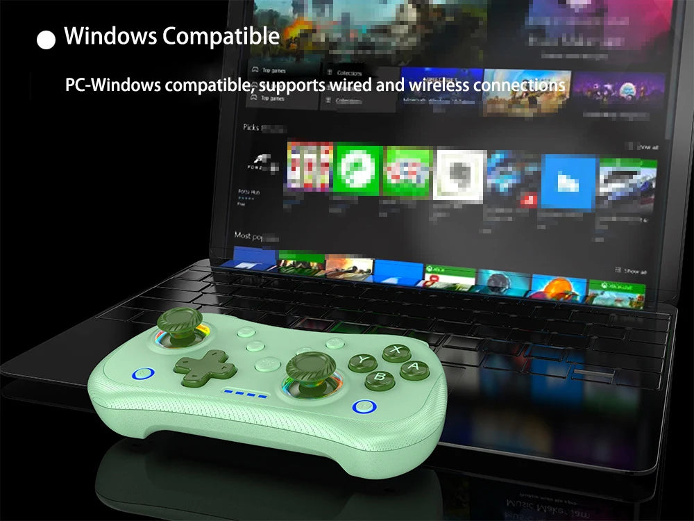 Multi-Functional Wireless Game MINI Gamepad for Switch with RGB Lights and Hall Rocker